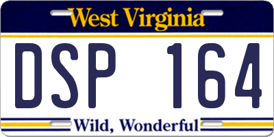 WV license plate DSP164
