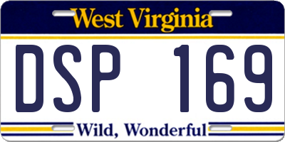 WV license plate DSP169