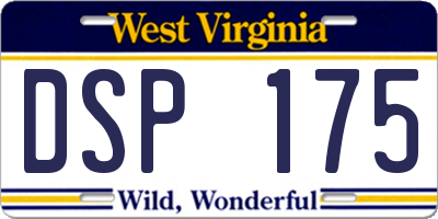 WV license plate DSP175
