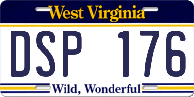 WV license plate DSP176