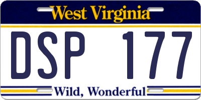 WV license plate DSP177