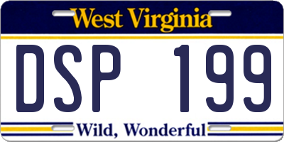 WV license plate DSP199