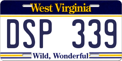 WV license plate DSP339