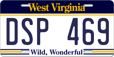 WV license plate DSP469