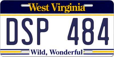 WV license plate DSP484
