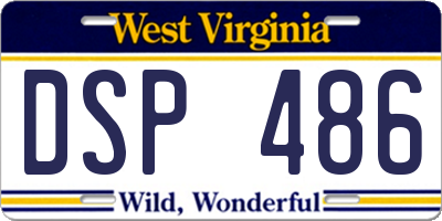 WV license plate DSP486