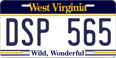 WV license plate DSP565