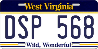 WV license plate DSP568