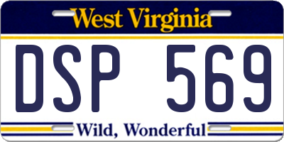 WV license plate DSP569