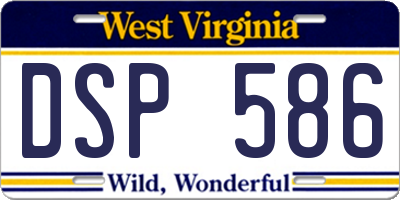 WV license plate DSP586