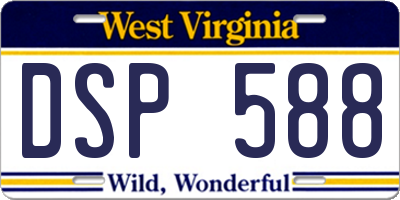 WV license plate DSP588