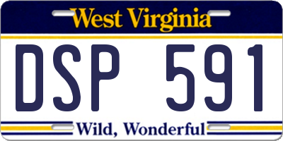 WV license plate DSP591