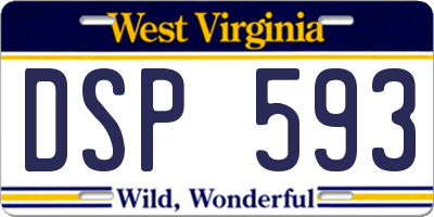 WV license plate DSP593