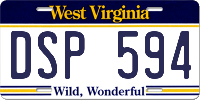 WV license plate DSP594