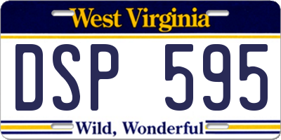 WV license plate DSP595