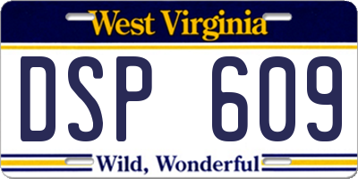 WV license plate DSP609
