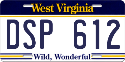 WV license plate DSP612