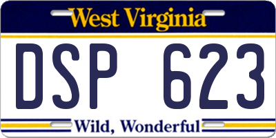 WV license plate DSP623