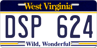 WV license plate DSP624
