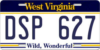 WV license plate DSP627