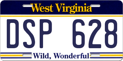 WV license plate DSP628