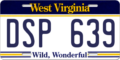 WV license plate DSP639
