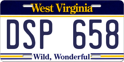 WV license plate DSP658