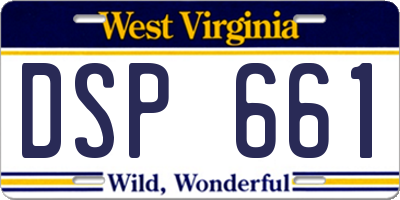 WV license plate DSP661