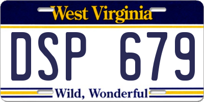 WV license plate DSP679
