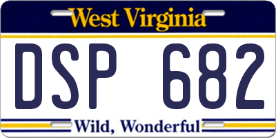 WV license plate DSP682