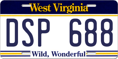 WV license plate DSP688