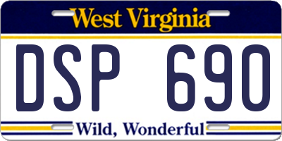 WV license plate DSP690