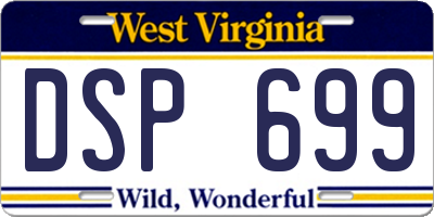 WV license plate DSP699