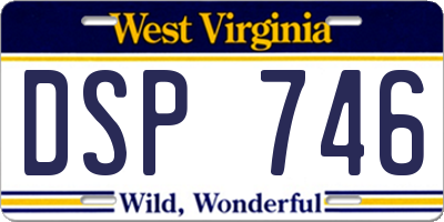 WV license plate DSP746