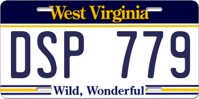 WV license plate DSP779