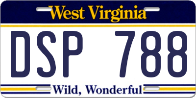 WV license plate DSP788