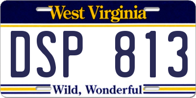 WV license plate DSP813