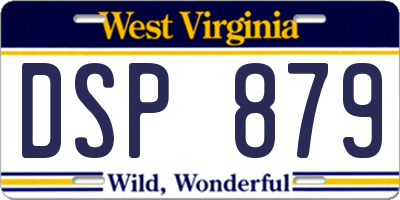 WV license plate DSP879