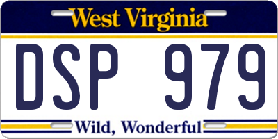 WV license plate DSP979