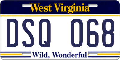 WV license plate DSQ068