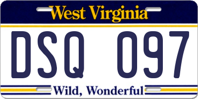 WV license plate DSQ097