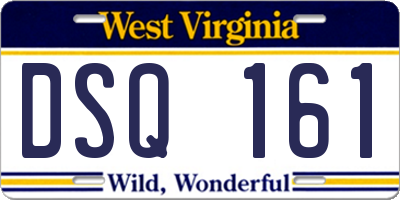 WV license plate DSQ161