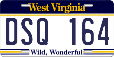 WV license plate DSQ164