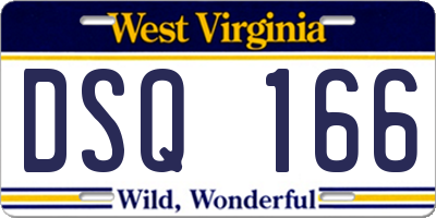 WV license plate DSQ166