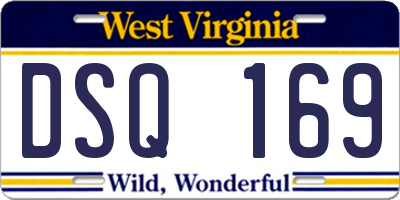 WV license plate DSQ169
