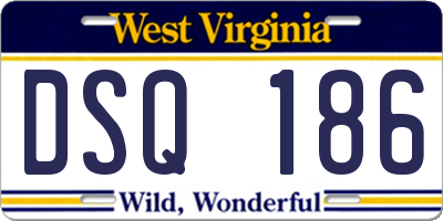 WV license plate DSQ186