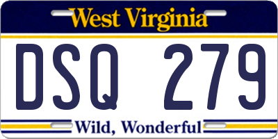 WV license plate DSQ279