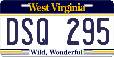 WV license plate DSQ295