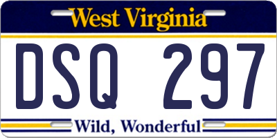 WV license plate DSQ297