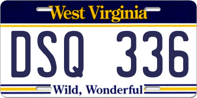 WV license plate DSQ336